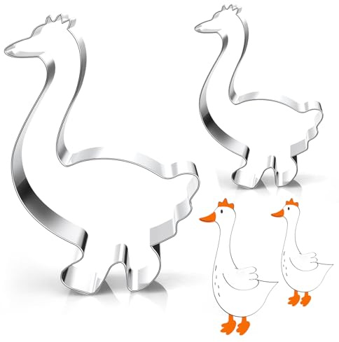 2 Stück Martinsgans Ausstecher Set, 16/9 CM Groß Ausstechform Gans Ausstecher Martinsgans, Edelstahl Keksausstecher Gänse Plätzchenausstecher Kinder für Sankt Martin
