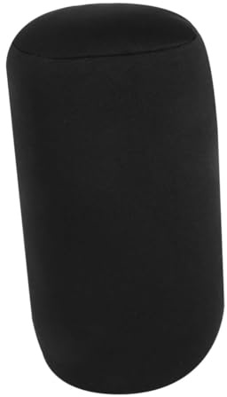 GLEAVI Almohadas Cilíndricas Cuello 2 Piezas, Cojines Decorativos Negros de Poliéster y Espuma, Cómodos para Descanso y Decoración del Hogar