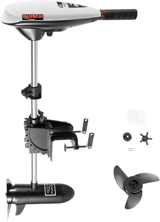 LKHDONG Elektromotor Außenborder 12V 66LBS Bootsmotor Elektro Außenbordmotor Zugkraft 600kg, 660W Elektromotor Boot mit Einziehbarer Griff, F5-R2