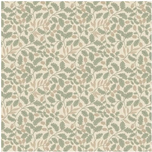 YöL Acorn Trail Sage Wallpaper - Contemporary Versatile Elegant - 10.05m x 53cm Roll - Washable Paste The Paper - Kids Bedroom Nursery Living Room Lounge - Feature Statement Wall