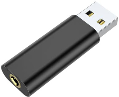 Adattatore audio USB - Scheda aùdio UŠB, Sćheda aud́io portatile su jack | da 35 mm, Convertitore audïo senza driver, Plug and Play compatto | Cuffie per computer Microfono Giochi Interfaccia musicale