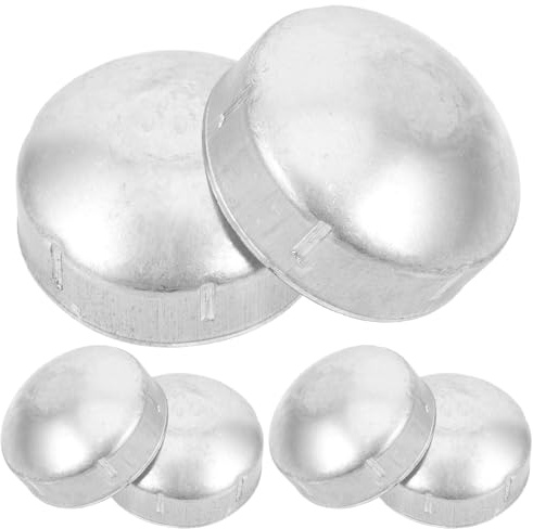 IWOWHERO 6 Stück Runde Aluminium Zaunpfostenkappen Langlebige Schutzkappen für 60mm Rundrohre Wetterbeständige Abdeckungen für Außenbereich und Gartenzäune