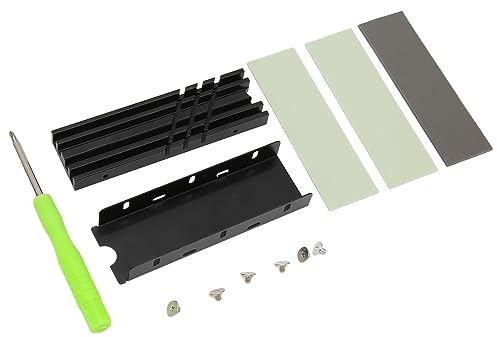 Sorandy Disipador de Calor M.2 NVMe Eficiente Disipador de Calor SSD de Doble Cara para M.2 2280 SSD 850, 3 Almohadillas Térmicas para una Mejor Conducción del