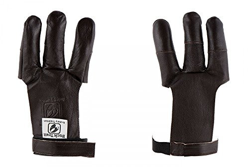 Bogenhandschuh Full Hirschleder Schießhandschuh S-XL buck trail Leder (S)