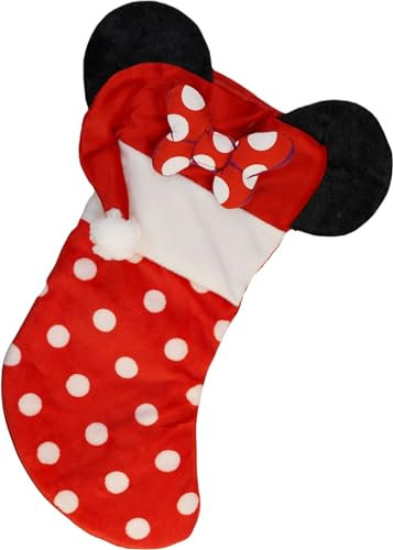 Kurt Adler Weihnachtsstrumpf Mickey Maus oder Minnie Maus mit Ohren, 48,3 cm Personalized Minnie Mouse Christmas Stocking