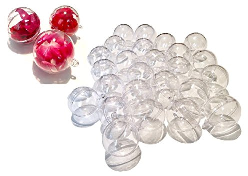 25 Stück Acryl-Kugeln 4 cm Bastel-Kugeln Acrylkugel transparent teilbar durchsichtig Kunstoff-Kugel Acryl Acrylic Ball von CRYSTAL KING