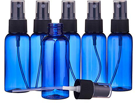 BENECREAT 20er Packung 50ml Blaue Feinnebel Zerstäuber Sprühflaschen Leere Plastik-Reiseflaschen-Set für kosmetische ätherische Öle von Hygieneartikeln