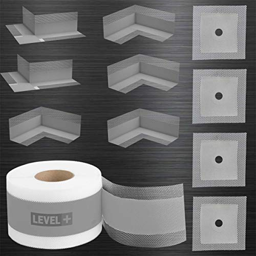 LEVEL PLUS Dichtbandset Abdichtung Bandset Innenecken Manschetten Dichtset | Wasserdicht Bad Dusche Set G7