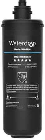 Waterdrop WD-RF10 Filtre à Eau, NSF/ANSI 42 Certifié 42, 30000 Litres, Remplacement pour Goutte d'Eau sous le Système de Filtration d'eau d'évier