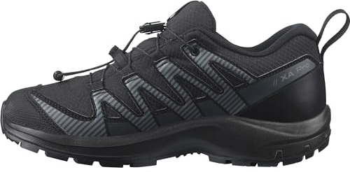 Salomon XA Pro V8 Climasalomon Waterproof Kinder Outdoor-Schuhe, Präzise Passform, Grip in jedem Gelände, Sportlicher Look, Black, 36