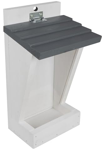 Windhager Buchberg Bird Feeder Silo for Birds, Hinged Lid, 1 Litre Capacity, Pine Wood, Bird Feeder House, Bird Feeder Station, Weather-Resistant, Durable, 29.50 x 13.50 x 17 cm