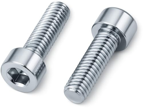 HEXATON Zylinderschrauben mit Innensechskant – M6 x 12 mm – 50 – Stück – Vollgewinde – Stahl verzinkt – ISO 4762 – DIN 912 – Maschinenschrauben