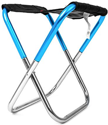 TRENTSNOOK Exquisiter Campinghocker Multifunktionale Leicht tragbar und bequem Picknick Aluminiumlegierung Stuhl-Sitz im Freien kleinen Fischen Folding Durable Hocker (Color : Dark Blue)
