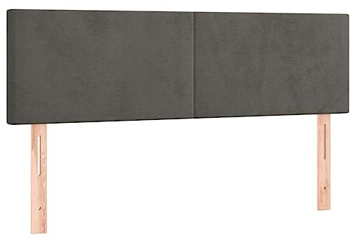 vidaXL Sänggavlar mörkgrå 144x5x78/88 cm sammet