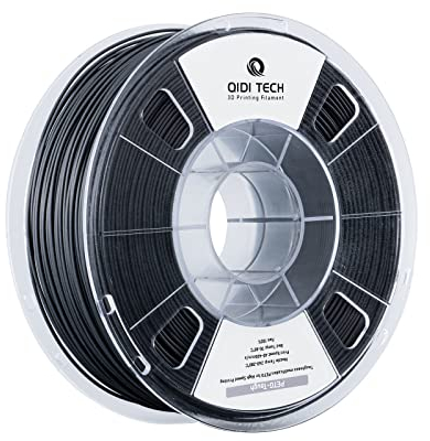 QIDI TECH PETG-Tough 3D Drucker Filament, Zähigkeit PETG Filament 1.75mm, 3D Druck Filament 1kg Spule (2.2lbs), Geeignet für Hochgeschwindigkeitsdruck, Passen die meisten FDM 3D Drucker, Schwarz