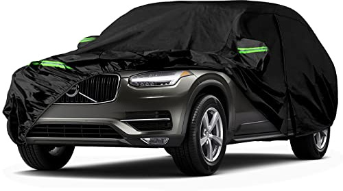 JUDANNA Autoabdeckung Wasserdicht Ersatz für 2002-2025 Volvo XC90 | Vollgarage Autoplane Outdoor Auto Abdeckplane Regen Sonne Schnee Schutz Abdeckung mit Reißverschlusstür Winddichten Bändern