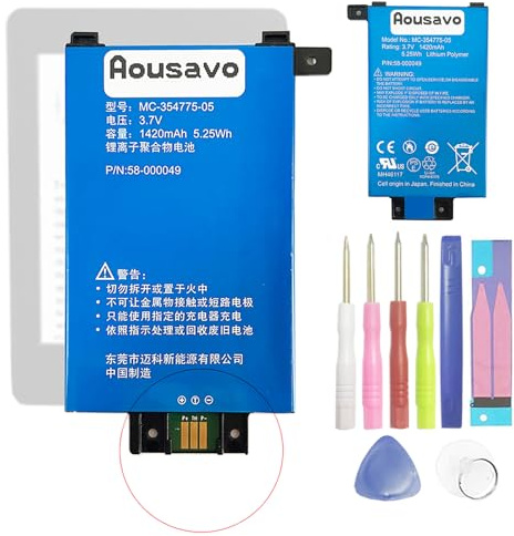 Aousavo Batería de repuesto compatible con 354775 S13-R1 S13-R1 KPW2 KPW3 con kit de repuesto gratuito