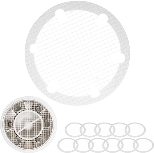 Filtre d'écoulement à Coller, 12 pcs, Compatible avec Viega Tempoplex et d'autres Marques, Filtre à Usage Unique Autocollant écoulement de Baignoire, Filtre à Cheveux Douche, Filtre de bac de Douche