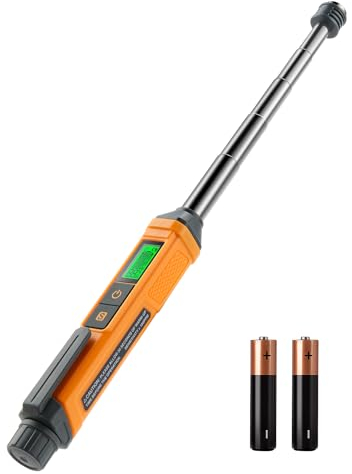 Natural Gas Detector, TopTes PT299 Gas Leak Detector with Extendable Rod, Portable Propane Sniffer for Detecting Combustible Leaks Like Methane & Butane for Home, RV (Includes Battery x2) - Orange