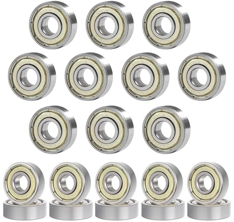 20 Stück 608 ZZ Kugellager für Skateboards, Roller, Inline Skates - Metall Double Shielded Miniatur Rillenkugellager, 22mm x 8mm x 7mm, ABEC-7 (20)