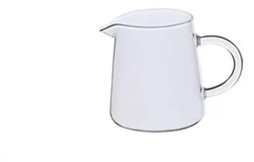 LIUBI Pichet à Lait en Verre de 300/450/600ml, Mini pichet en Verre Transparent, pichet à café, thé, verseur de Lait, Pot à crème en Verre