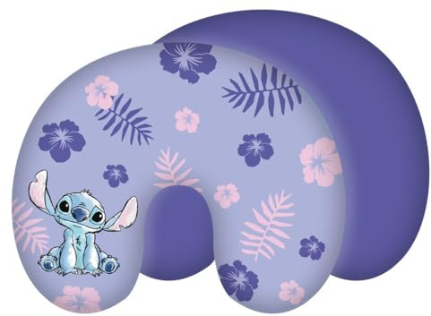 Disney Stitch Neck Pillow, Travel Pillow, Neck Pillow, 28 x 33 cm, 100% Polyester
