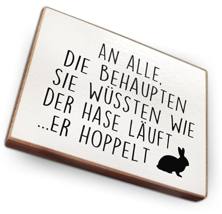Magnet aus Buchenholz Kühlschrankmagnete mit Sprüchen (An alle die behaupten)