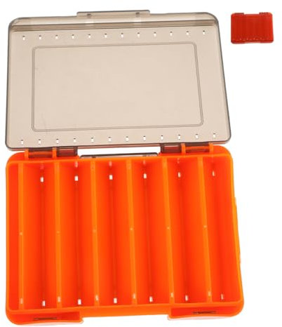 BELLIFFY Double Sided Fishing Lure Box Tragbare Köderbox Aus Kunststoff Mit Doppeltem Stauraum Für Angler Leichtgewichtiger Organizer Für Angelzubehör Und Köder Für Unterwegs