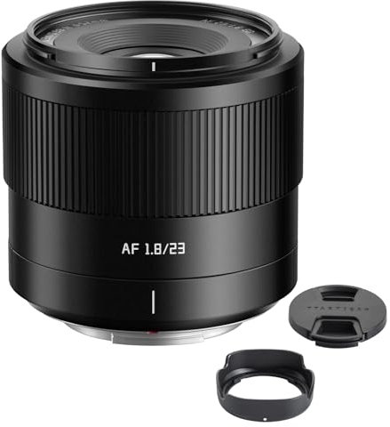 TTArtisan AF 23 mm F1.8 XF Obiettivo autofocus APS-C per fotocamere FX-Mount X-A1 X-A10 X-M1 X-T10 X-T100 X-PR01 X-PR03 X-E1 X-E2S XS10 X-H1 X-H2S e altro ancora. (nero)