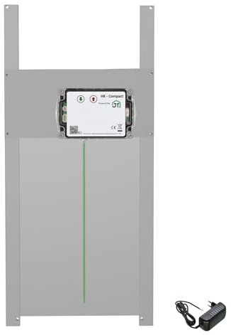 JOSTechnik - HK-Compact 230x340mm Rahmengerät; HK-C-RH Hühnerklappe mit Lichtsensor und Selbstverriegelung 12V; automatische Hühnertür; Dämmerungsgesteuert in verschiedenen Klappengrößen (230x340)