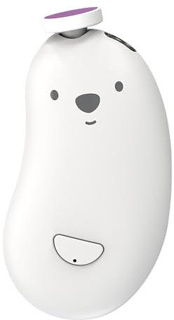 Akozon Electric Baby Nail Mühle mit 6 Schleifköpfen - Sichere USB -Lade -Babynagelfeile für Einfache Nagelpflege (WHITE)