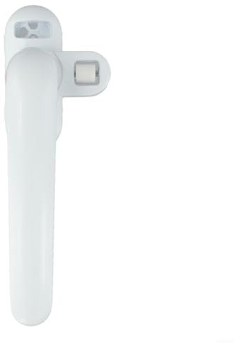 Besttoolifes Maniglia per finestra in lega di alluminio, antifurto, maniglia di sicurezza per finestra, design piatto e confortevole, in lamiera di plastica rotta, porta e finestra (bianco a sinistra)