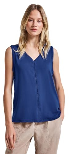 Street One Top de Punto para Mujer con Detalles de Ganchillo, Dodger Blue, 40