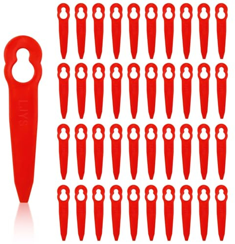 60 Piezas Cuchillas para Desbrozadora, Cuchillas de Plástico Ennoxwi, Cuchillas de Repuesto paraDesbrozadora, Cuchillasde Nylon Duraderas, Accesorio de Desbrozadora de Plástico