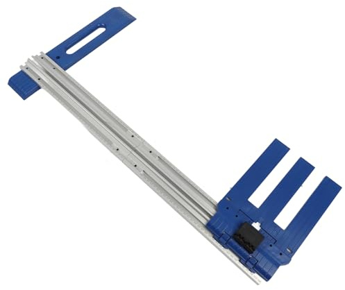 Generic Guide de Scie pour Charpentiers, Guide de Scie Circulaire Multi en Alliage D'aluminium, Rail de Guidage pour Coupe-bois avec échelle Précise Plage de Coupe de 0 à 65 Cm