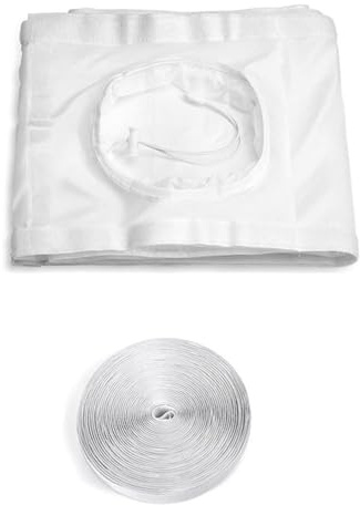 Kit de sellado de ventana para aire acondicionado portátil y secadora, tela de poliéster con apertura de cremallera, se adapta a puertas correderas o ventanas, 3 tamaños, fácil de instalar para