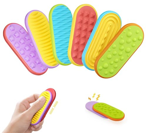 XYOFUN 6 Stück Magnetische Fidget Slider, Sensorik Toys gegen Stress | zur Angstbewältigung, Leises Fidget-Spielzeug für Konzentration, ideal bei Autismus/ADHS für Kinder & Erwachsene