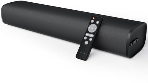 Yinet-EU Barra de sonido para TV, altavoces de 56 W con Bluetooth 5.3/ARC/Optical/AUX Inputs – Sistema de sonido envolvente de pared para TV / PC / juegos / regalo