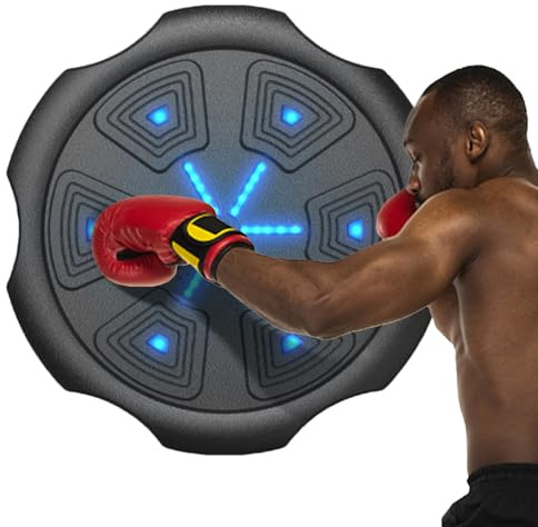 Lunaobrik Musik-Boxen - Zielpolster | Boxen am Punchingball,2000 mAh wiederaufladbar, Starkes Wand-Fokustraining für Hand-Auge-Koordination für Erwachsene, Für Heimworkout und Fitnessübungen,