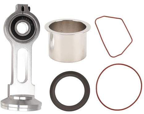 Kit di pistoni e bielle di ricambio per compressore d’aria senza olio, compatibile con le pompe KK 4835 e KK 5081 A02743; realizzato in alluminio e gomma, adatto ai