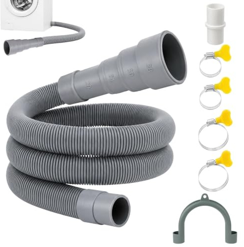 Ehanfus Manguera Desague Lavadora | Ø 20-38mm Tubo Desague Lavavajillas con Conector para Lavadora, Lavavajillas, Secadora(1M)
