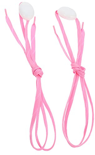 TEHAUX Cordones Fluorescentes de Nylon para Zapatos Deportivos y Planos Diseño Luminoso LED Rosa, un Par de Cordones Brillantes Ideales para Actividades Nocturnas