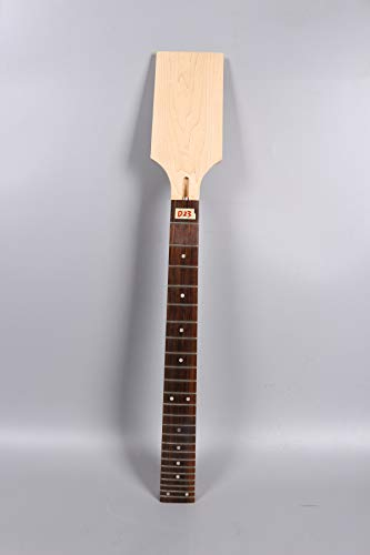 Yinfente Ahorn-Gitarrenhals, 24 Bünde, Palisander-Griffbrett, DIY-E-Gitarre, Hals-Ersatz (62,9 cm Mensur)