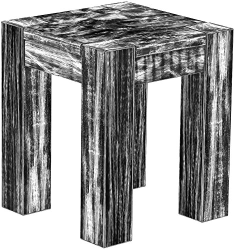 Hocker Rio Kanto Shabby Antik Ebenholz Pinie Massivholz Esszimmerbank Küchenbank Holzbank - Größe und Farbe wählbar Brasilmöbel