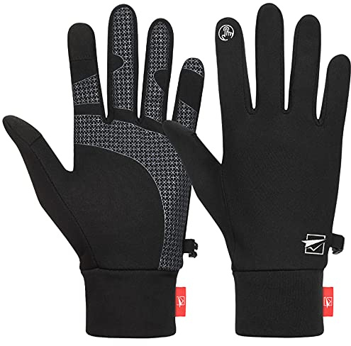 TOLEMI Winter Thermal Liner Gloves - Anti-slip Touchscreen Warm Gloves for Men Women Running, Sport Walking, Riding, Driving, Cycling