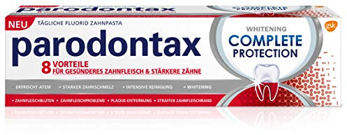 Parodontax Complete Protection Whitening Zahnpasta, 1x75ml, hilft Zahnfleischbluten zu reduzieren und vorzubeugen