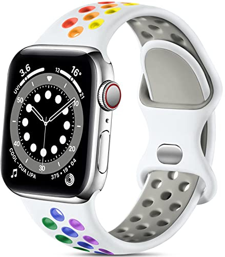 Epova Sport Armband Kompatibel mit Apple Watch Armband | Atmungsaktives Weiches Silikon Armband Kompatibel mit iWatch SE 3 Series 11 10 9 8 7 6 5 4 3 2 1 Ultra