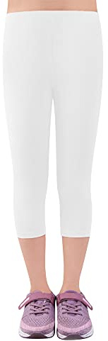 L&K-II Leggings Bambina 3/4 Pantaloni Bambina Pantaloni Capri Realizzati con Abiti scolastici di Cotone età 4-18 Anni 2723
