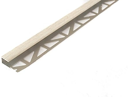 Dalsys Übergangsprofil Abschlussprofil 100cm für 8mm Belagsstärke, zum Einfliesen, aus Aluminium, Land-Eiche