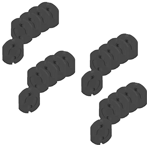 Offgridtec Accessoires Lot de 20 cache-prises à mécanisme tournant - Noir